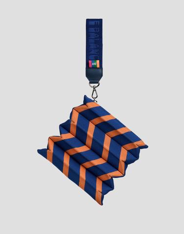 Handy Pleats Pouch Zigzag Blue