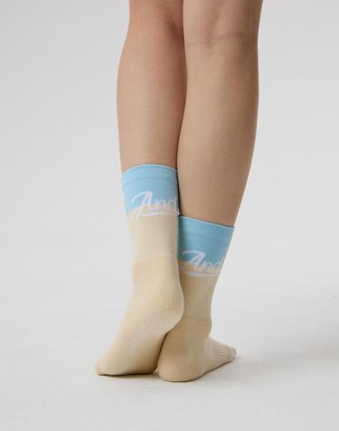 Slim Fit Socks Ivory Blue