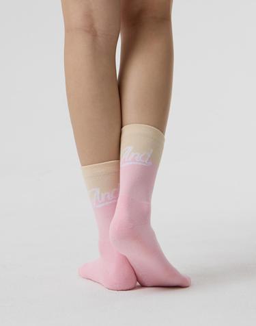 Slim Fit Socks Pink Ivory