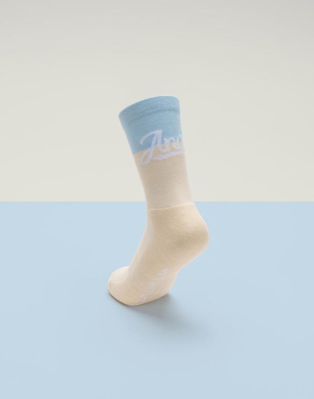 앤드골프 Slim Fit Socks Ivory Blue 착용컷