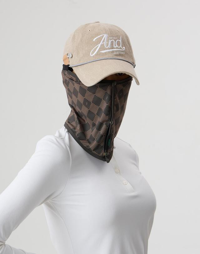 앤드골프 UV Scarf Check Brown 착용컷
