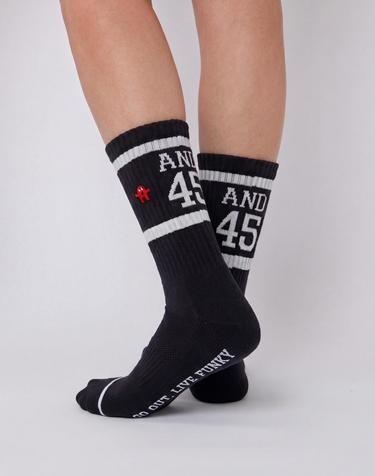 AND45 Crew Socks Black