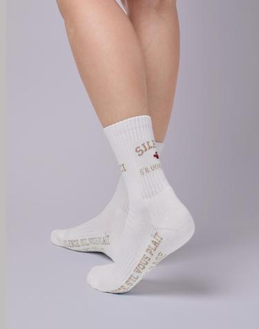 Middle Socks White Sand