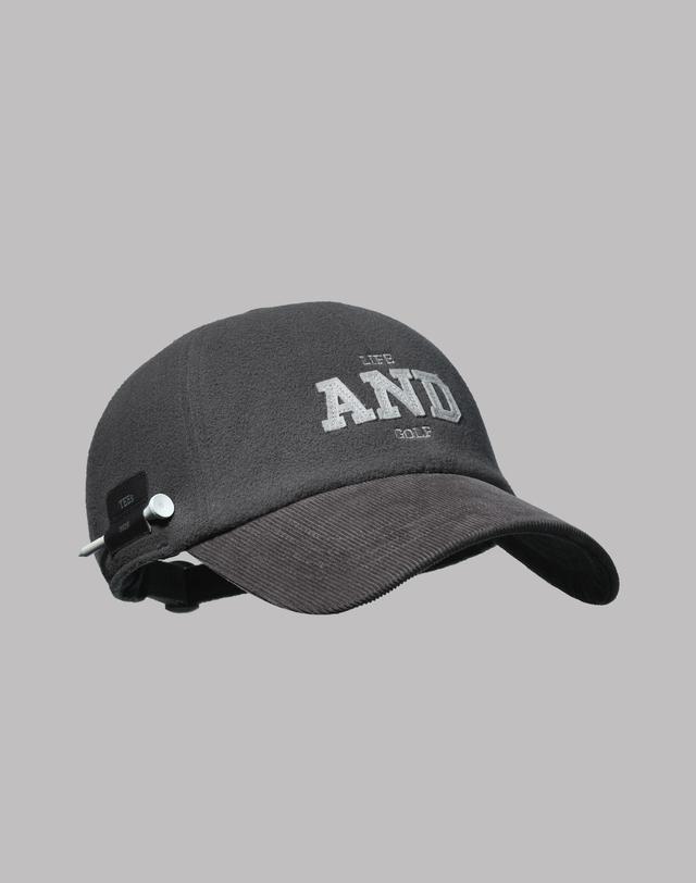 앤드골프 Ear Flap Ball Cap Solid Charcoal 착용컷