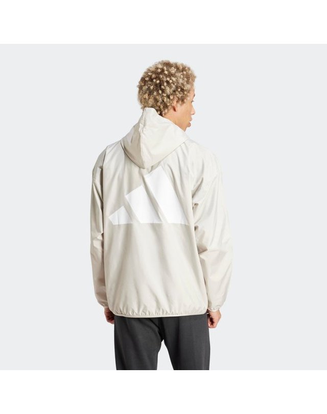 아디다스 [갤러리아] [MENS SPORTSWEAR] 에센셜 빅 로고 우븐 윈드브레이커 (IM7849) 착용컷