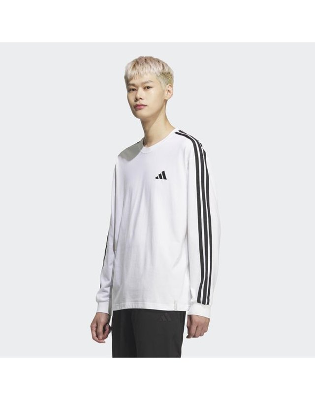 아디다스 [갤러리아] [MENS SPORTSWEAR] 에센셜+ 루즈 핏 3S 긴팔 티 (KF3731) 착용컷
