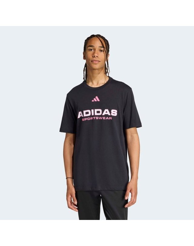 아디다스 [갤러리아] [MENS SPORTSWEAR] 하우스오브티로 리니어 그래픽 반팔 티셔츠 (KE9961) 착용컷