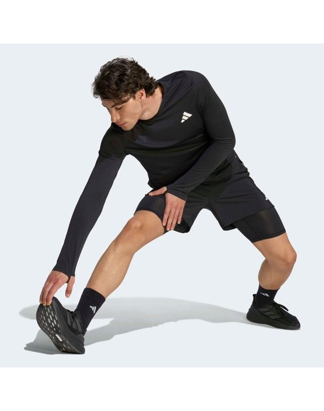 아디다스 [갤러리아] [MENS RUNNING] adi365 러닝 클라이마쿨 아이코닉 롱슬리브 (KR8311) 착용컷