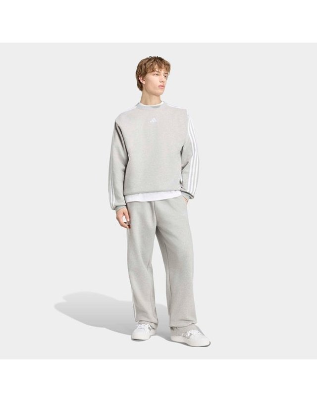 아디다스 [갤러리아] [MENS SPORTSWEAR] 에센셜 3-S 플리스 레그 오픈 헴 팬츠 (KY0760) 착용컷