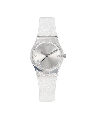 스와치 손목 시계 여성 젤리 SILVER GLISTAR LK343E