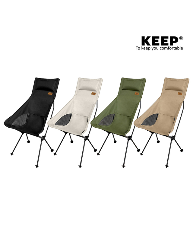 하이그라운즈 KEEP 플라이 선셋 체어 릴렉스 초경량 접이식 백패킹 감성 캠핑 의자 착용컷