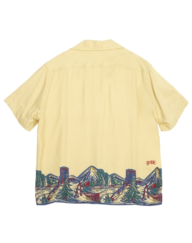 보디 보디 MRF23SH018 WHITE MULTI 남성 셔츠 착용컷