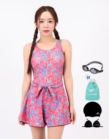 아쿠아티카 여성 실내수영복 AQA14DF 일반용수경6종세트 AQA14DF