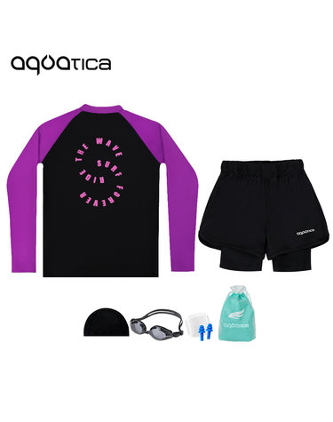 아쿠아티카 아동 래쉬가드 AQAJTS503+AQA420 반바지3부워터레깅스 일반용수경5종세트 AQAJTS503+AQA420일반용
