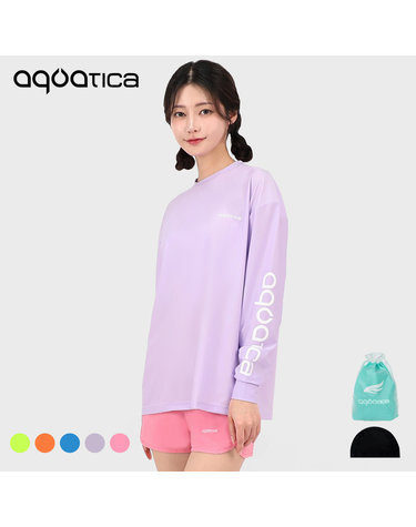 아쿠아티카 여성 래쉬가드 AQAUTS24001(바이올렛)+AQAWQT 스윔보드숏 2피스 단품3종세트 AQAUTS24001(바이올렛)+AQAWQT단품