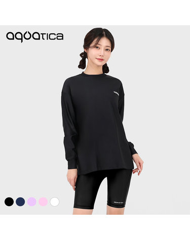 아쿠아티카 여성 래쉬가드 AQAUTS24001+AQAWLE23004 하프레깅스 2피스 (only one) AQAUTS24001+AQAWLE23004