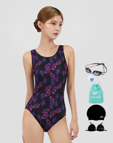 아쿠아티카 여성 실내수영복 AQA1620 선수용수경6종세트 AQA1620