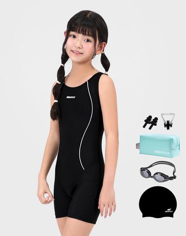 아쿠아티카 여아동 실내수영복 AQA120 일반용수경 파우치 코클립 6종세트 AQA120 파우치6종세트