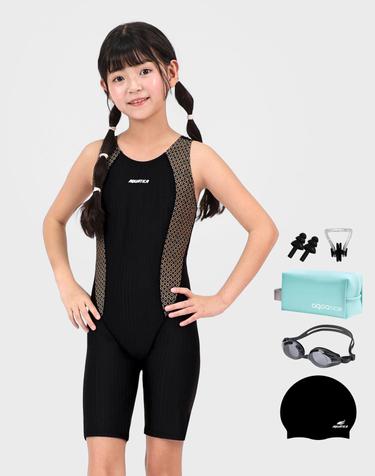 아쿠아티카 여아동 실내수영복 AQAJN106 일반용수경 파우치 코클립 6종세트 AQAJN106 파우치6종세트