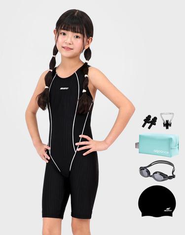 아쿠아티카 여아동 실내수영복 AQAJN107 일반용수경 파우치 코클립 6종세트 AQAJN107 파우치6종세트