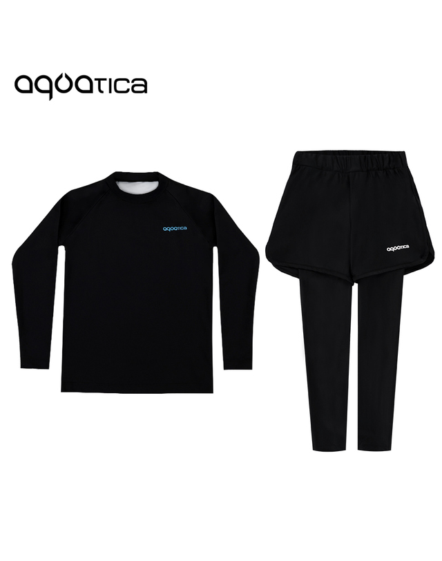 아쿠아티카 아쿠아티카 아동 래쉬가드 AQA390+AQA421 반바지워터레깅스 일반용수경5종세트 AQA390+AQA421일반용 착용컷