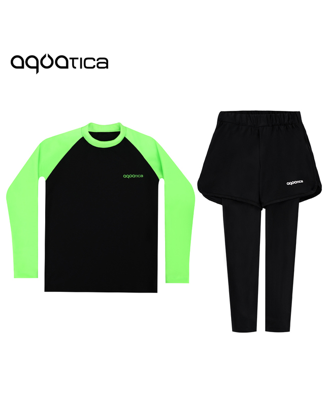아쿠아티카 아쿠아티카 아동 래쉬가드 AQAJTS504+AQA421 반바지워터레깅스(only one) AQAJTS504+AQA421 착용컷