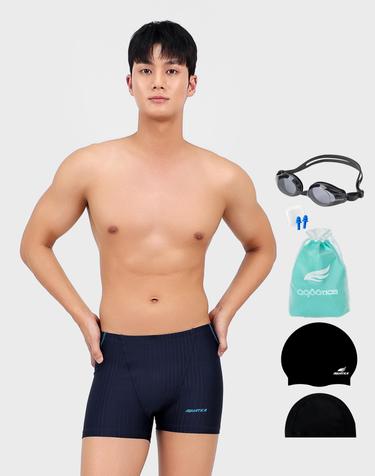 아쿠아티카 남성 실내수영복 BAF04 일반용수경6종세트