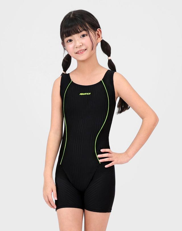 아쿠아티카 아쿠아티카 여아동 실내수영복 AQA123 비닐백세트 착용컷
