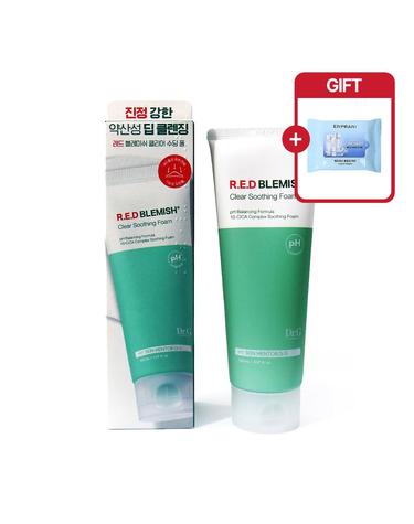닥터지 약산성 레드 블레미쉬 클리어 수딩폼 150ml + 클렌징티슈