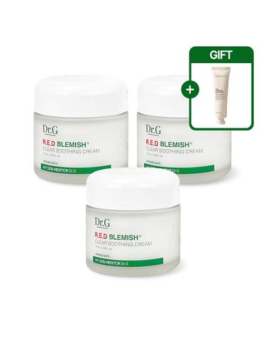 닥터지 레드 블레미쉬 클리어 수딩 크림 70ml 3개 + 붐디아다 아이크림