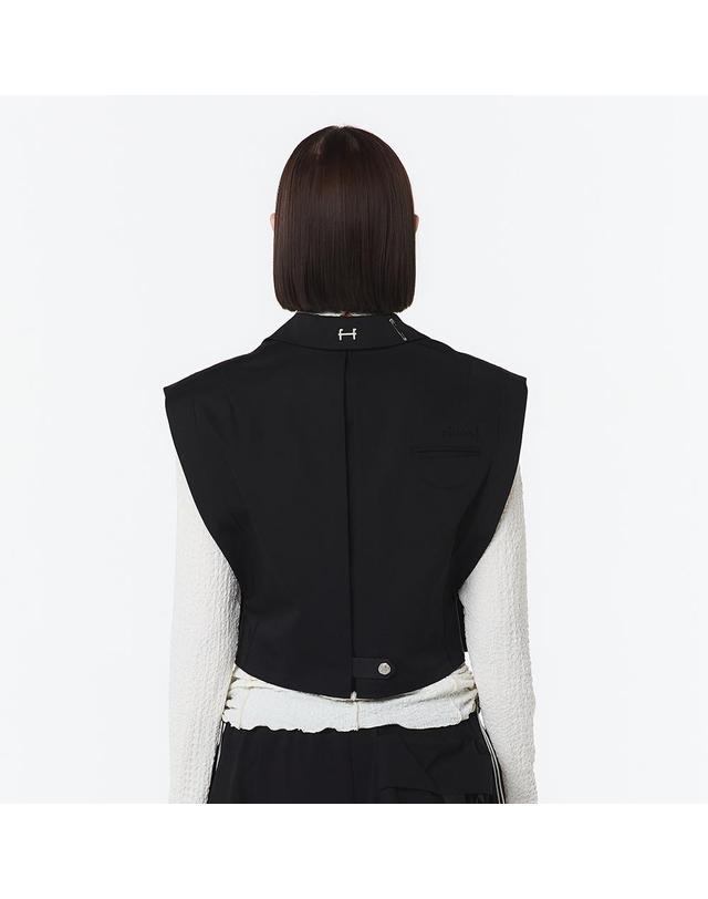 오프로드 [OFFROAD] 여성 테일러드 VEST (블랙)_5LB1431 착용컷