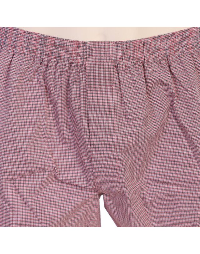 바바라 BARBARA [갤러리아] [barbara]면 혼방 잔 체크 포인트 남성 트렁크 팬티 (AMT4919T RED) 착용컷