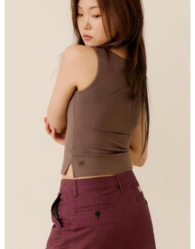 마른파이브 날마다 브라탑 보트넥 슬릿 착용컷