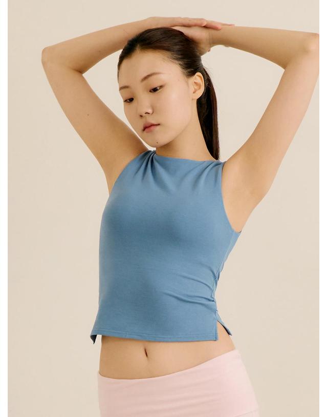 마른파이브 날마다 브라탑 보트넥 슬릿 착용컷