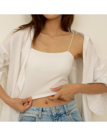 날마다 모달 코튼 캡내장 크롭 얇은 끈 나시