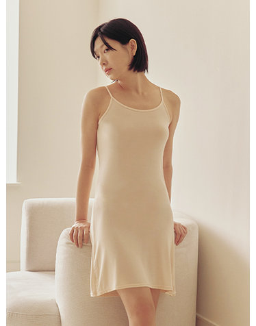 하늘인견 베이직 롱슬립 이너원피스