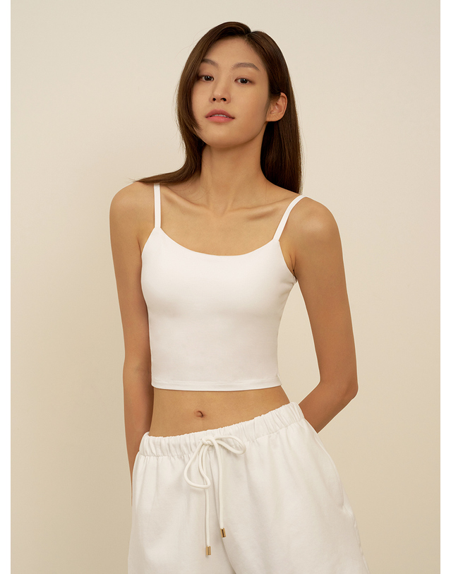 마른파이브 날마다 모달 코튼 캡내장 크롭 끈 조절 나시 착용컷