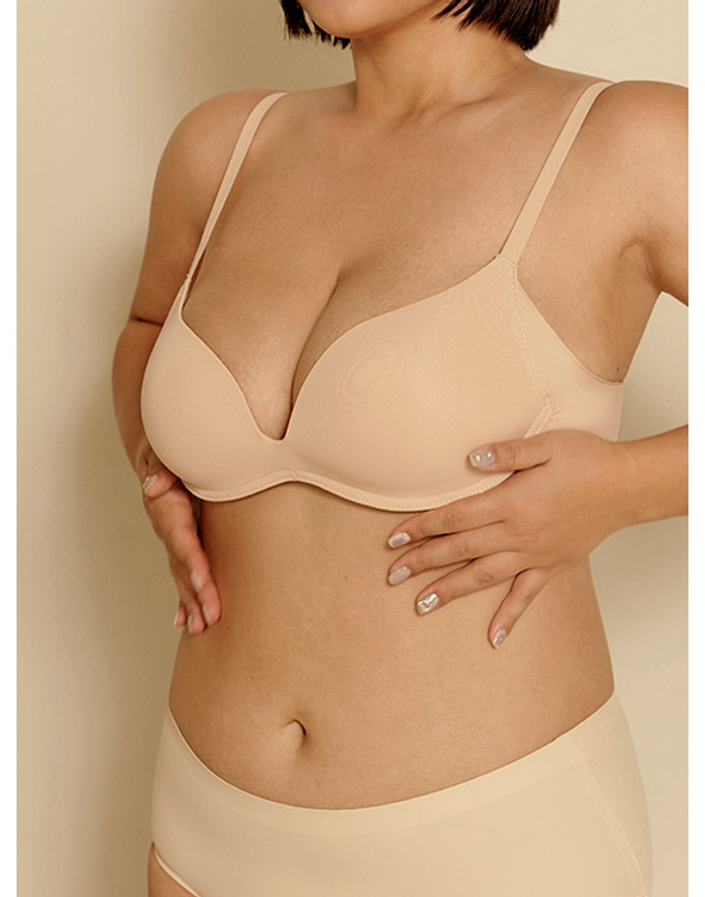 마른파이브 쉬어 브라 서포트 푸쉬업 착용컷