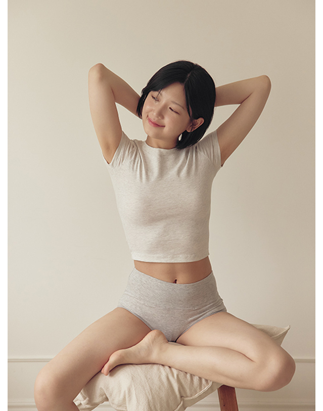 마른파이브 [4SET] 하이웨스트 샘방지 위생 팬티 착용컷