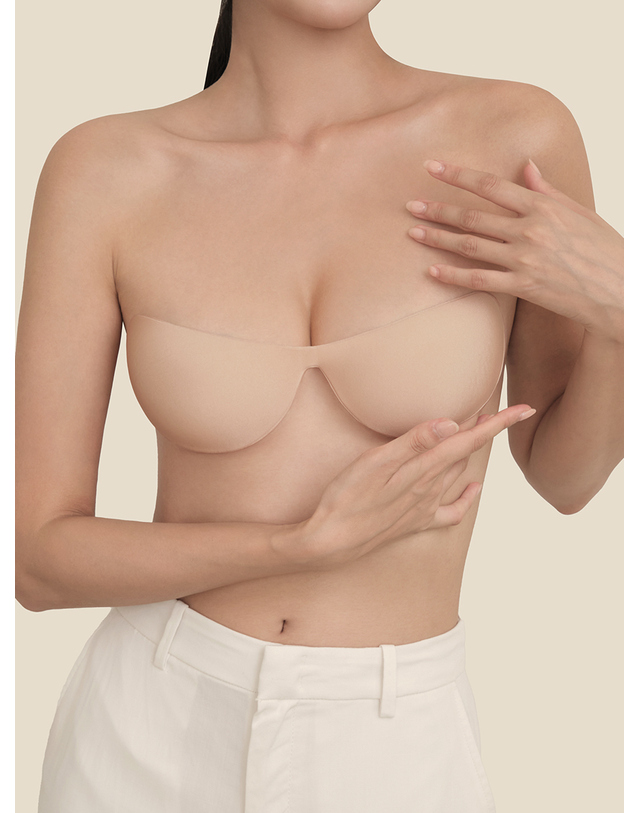 마른파이브 두프리 에어 심리스 누드브라 하프컵 착용컷
