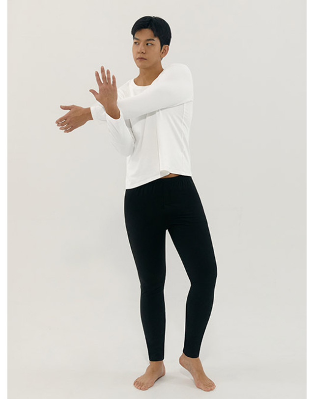 마른파이브 히트터치 남성용 발열 기모 타이즈 착용컷