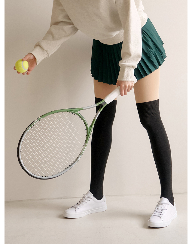 마른파이브 넉넉 모달 니하이 골프 스타킹 착용컷
