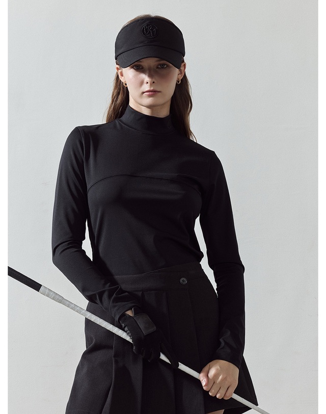 로드로아르 슬림 소프트 폴라 티셔츠 BLACK 착용컷