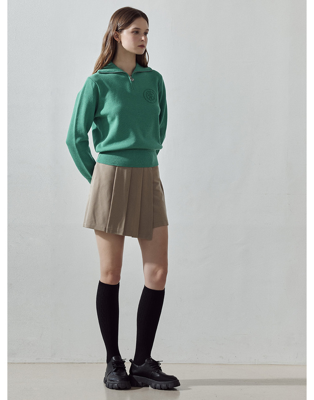 로드로아르 시그니쳐 집업 긴팔 니트 GREEN 착용컷