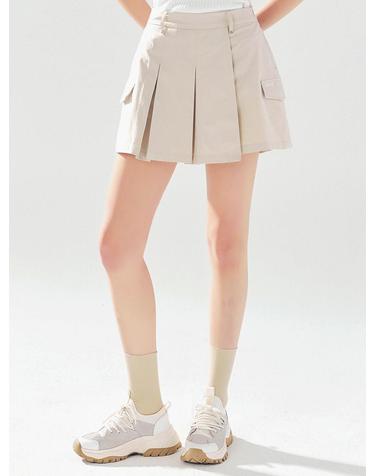 A라인 플랫 숏팬츠 BEIGE