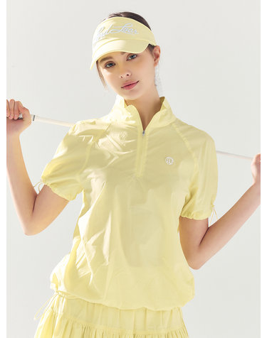 초경량 하이넥 반집업 아노락 YELLOW