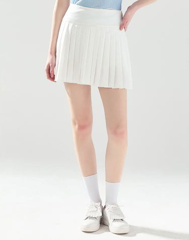 에센셜 플리츠 스커트 WHITE