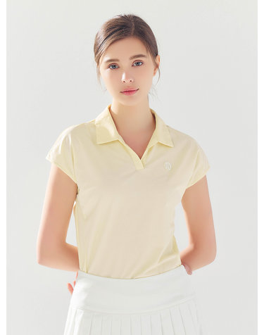 캡소매 카라 반팔 티셔츠 YELLOW