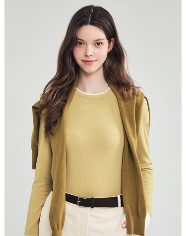 소프트 레이어드 긴팔 티셔츠 OLIVE