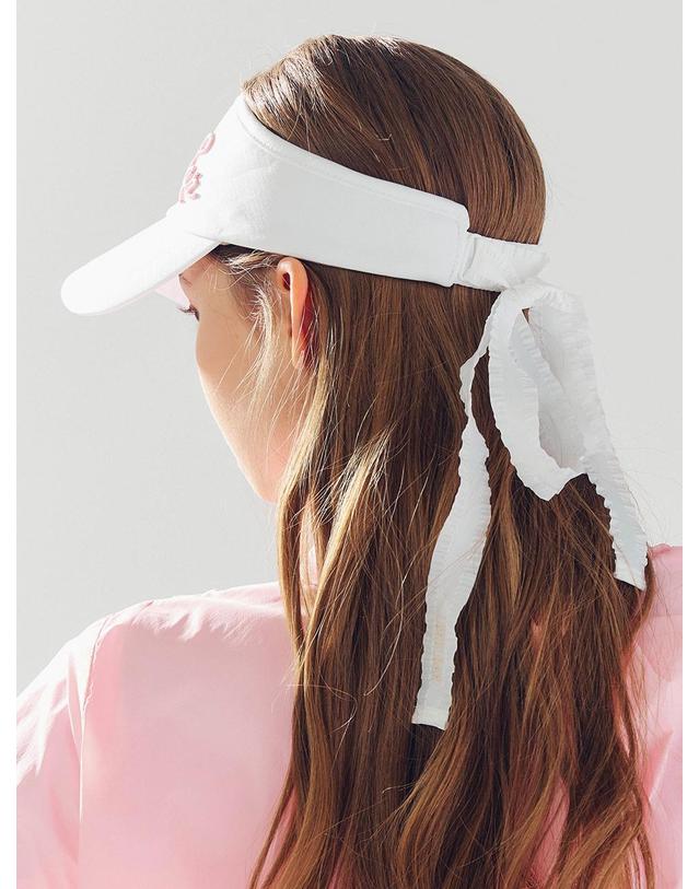 로드로아르 프릴 썬바이저 WHITE 착용컷